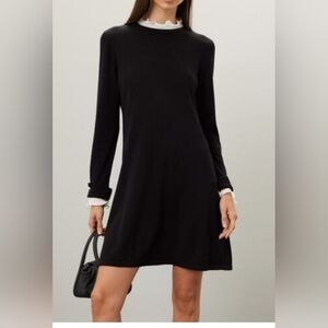 CeCe Black Long-Sleeve A-Line Dress